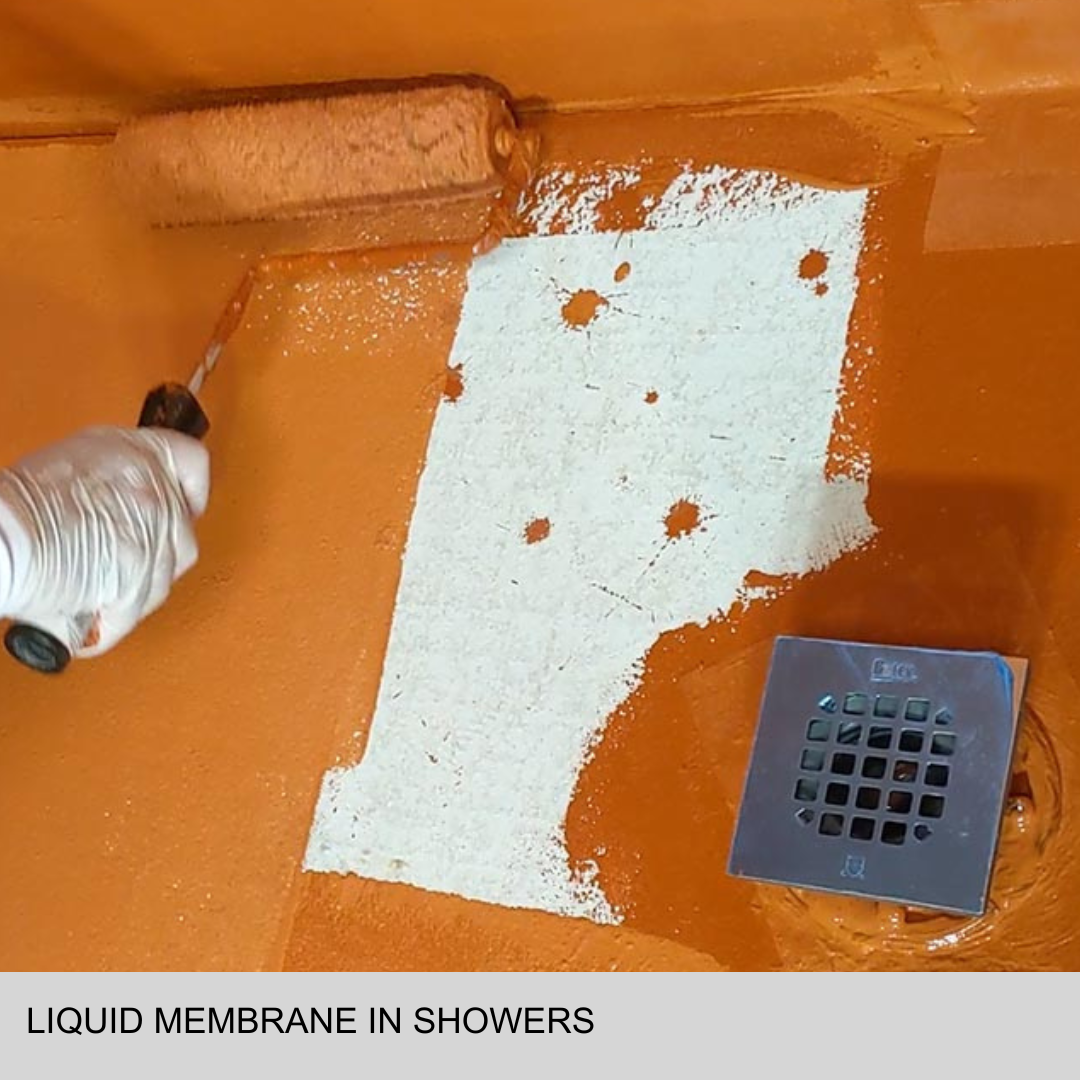 SEMCO liquid waterproofing membrane in shower